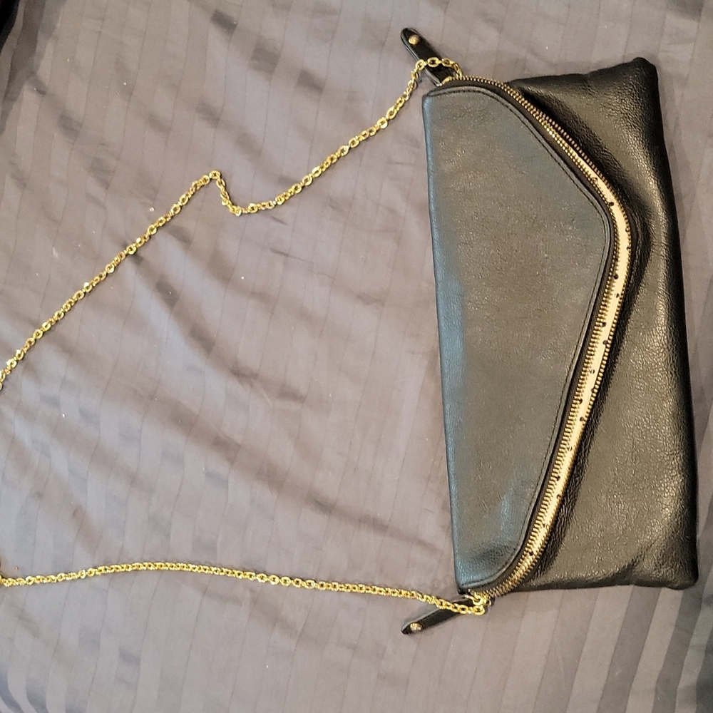 Urban Expressions clutch black vegan leather